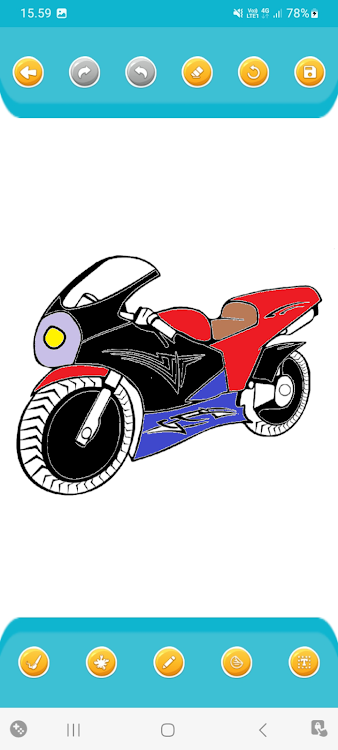 #4. Coloring Motor Bike Racing (Android) By: Zalea