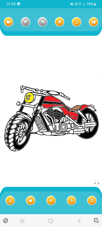 #7. Coloring Motor Bike Racing (Android) By: Zalea