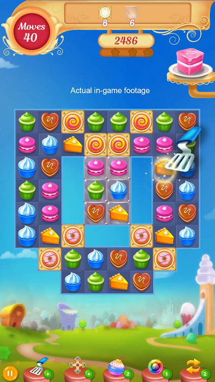 #6. Cupcake Match 3 Mania (Android) By: Yes Games Studio