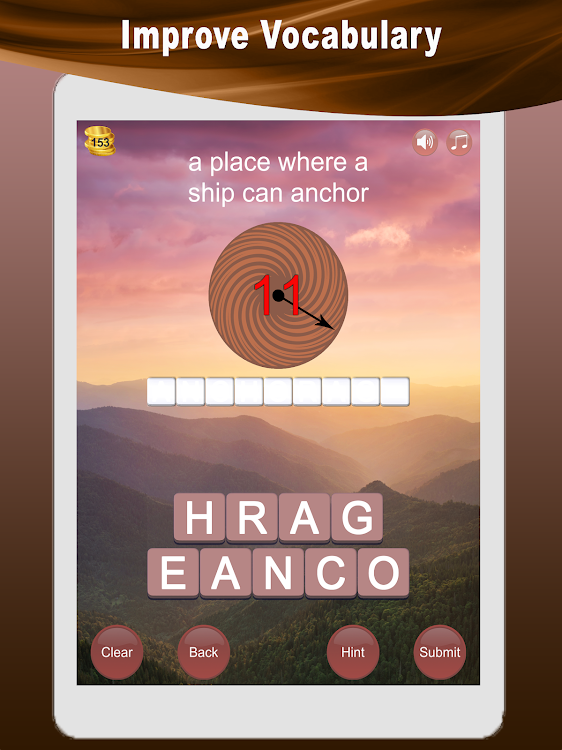 #6. Word Scramble Vocabulary Game (Android) By: Smarter Apps and Brain Games