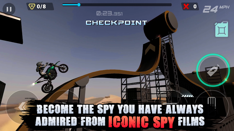 #5. Stunt Motorcycle: Extreme Spy (Android) By: Pulsar Studio Games