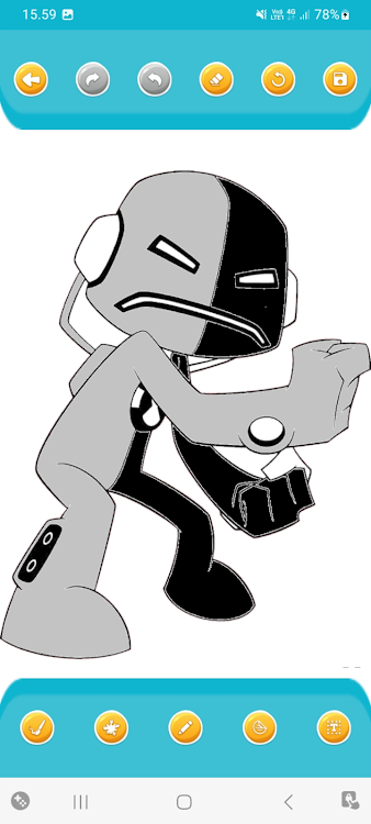 #7. Robot Man Coloring Books (Android) By: Zalea