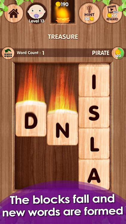 #2. Falling Word Games - Addictive (Android) By: LookMan Game