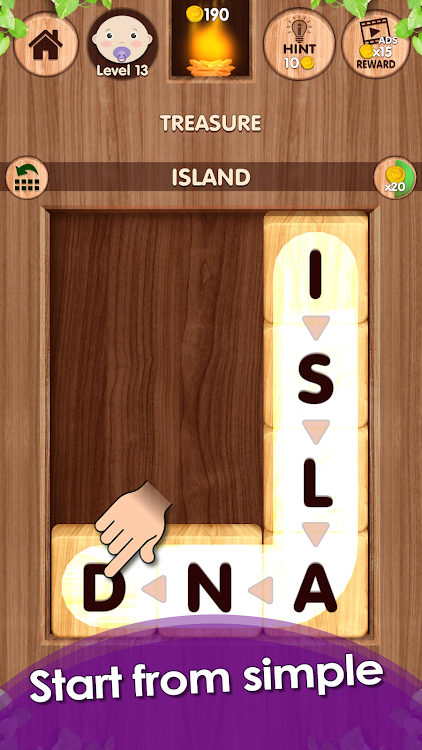 #3. Falling Word Games - Addictive (Android) By: LookMan Game