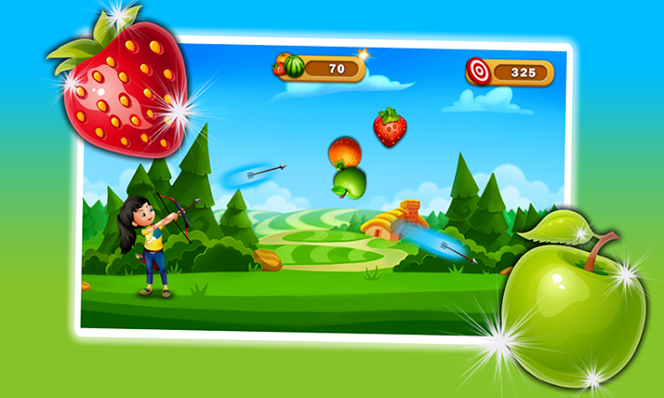 #3. Fruit Shoot Archery Game (Android) By: Knockout Classic Board Games