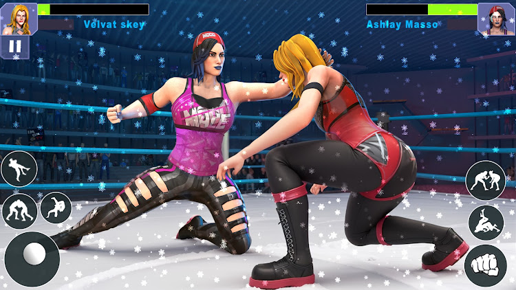 #3. Bad Girls Wrestling Game (Android) By: Fighting Arena