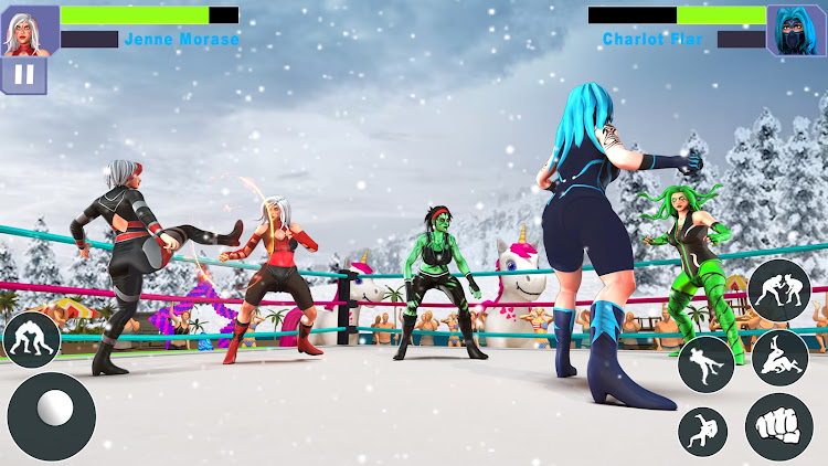 #4. Bad Girls Wrestling Game (Android) By: Fighting Arena