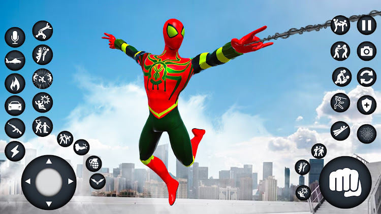 #4. Spider Rope 3D Fighting Games (Android) By: Ideogramz Entertainment