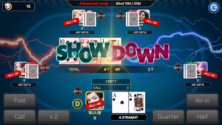 #3. AI Texas Hold'em Poker (Android) By: Mobine Game