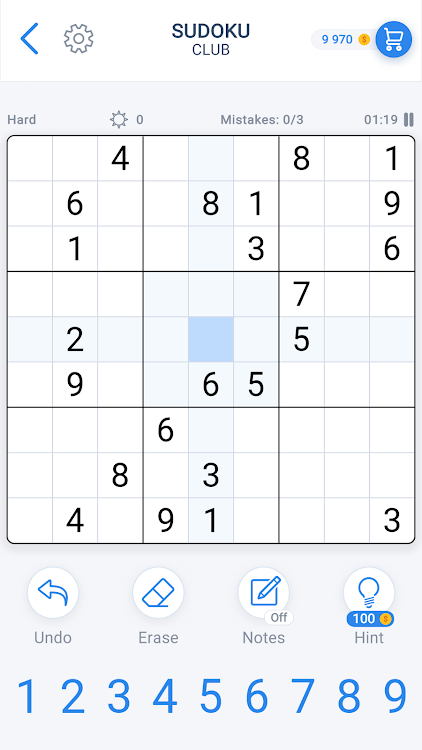 #4. Sudoku Game - Daily Puzzles (Android) By: GamoVation