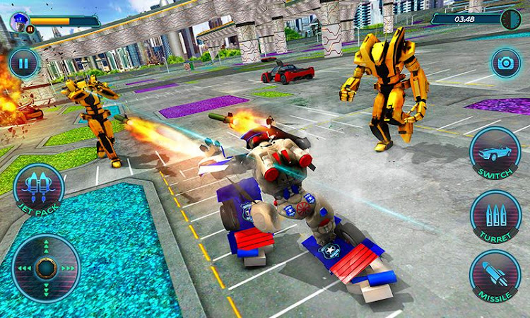 #4. US Police Robot Car Revenge (Android) By: Frenzy Games Studio