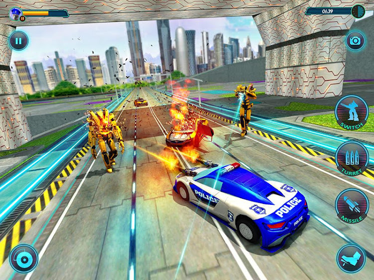 #7. US Police Robot Car Revenge (Android) By: Frenzy Games Studio