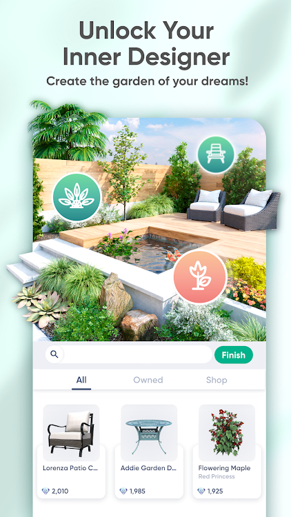 #8. Garden Joy: Design Game (Android) By: Scopely