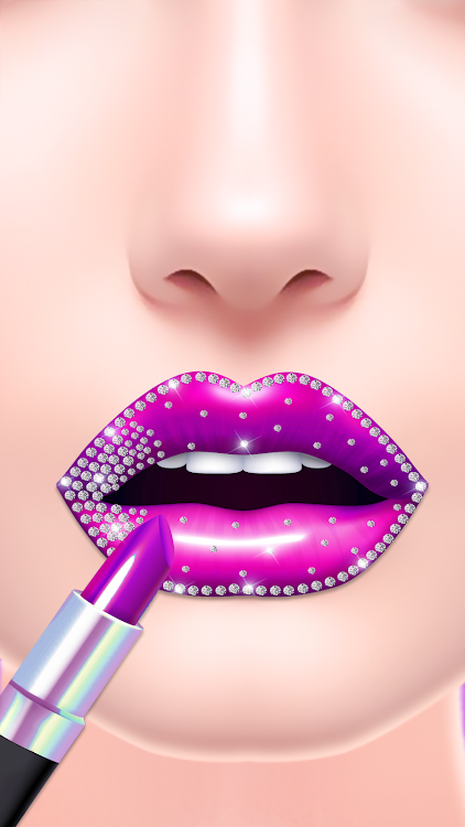 #5. Lip Art Beauty DIY Girl Games (Android) By: Funstorm Entertainment