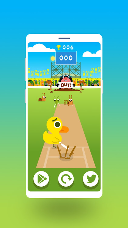 #2. Cric Game - Doodle Cricket (Android) By: Ceyapp