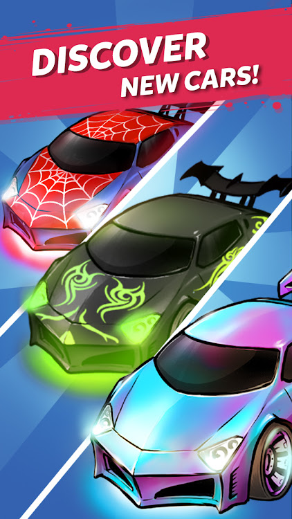 #4. Merge Neon Car: Idle Car Merge (Android) By: NOXGAMES