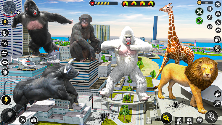 #3. Wild Gorilla Game: Smash City (Android) By: MegaGamez