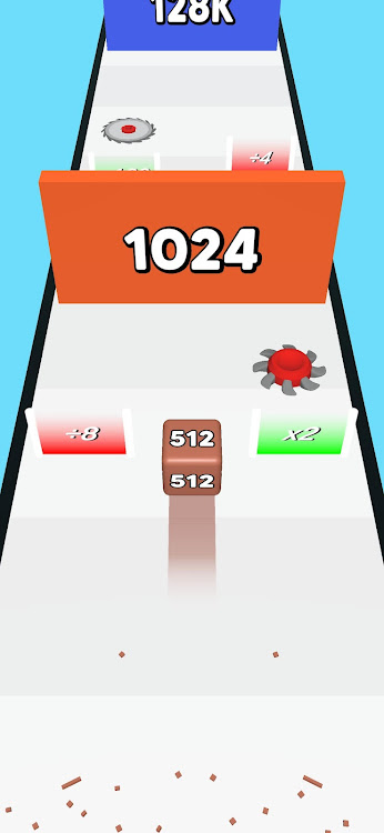 #4. 2048 Cube Run: Run and merge (Android) By: Rivilution