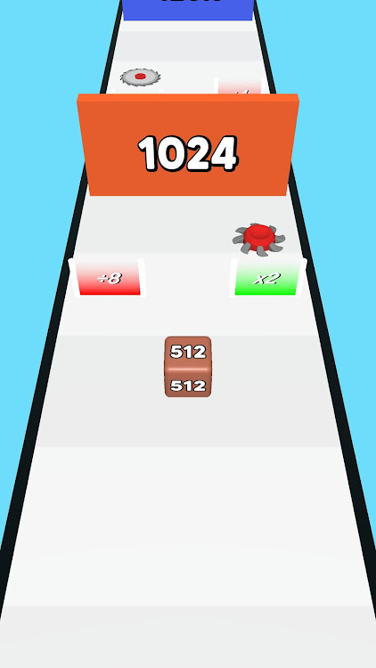 #9. 2048 Cube Run: Run and merge (Android) By: Rivilution