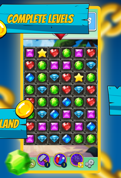 #9. Magic Island match 3 (Android) By: Fresh Lemonade Team.Ltd