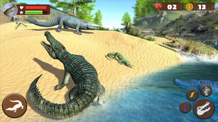 #4. Wild Crocodile Family Sim Game (Android) By: United Racing and Simulation Games