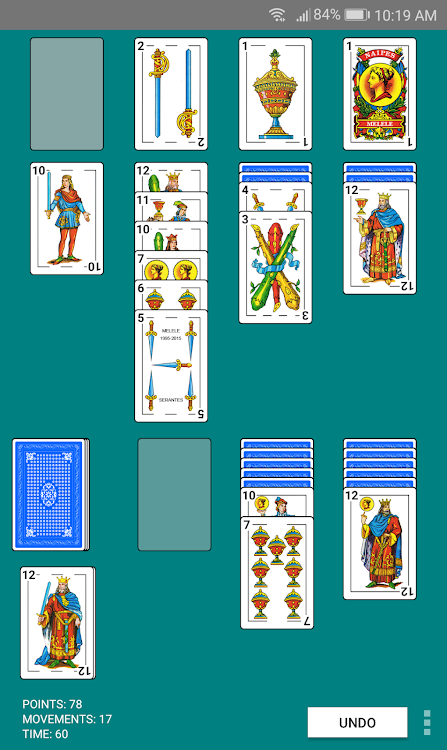 #2. Spanish Solitaire (Android) By: Melele