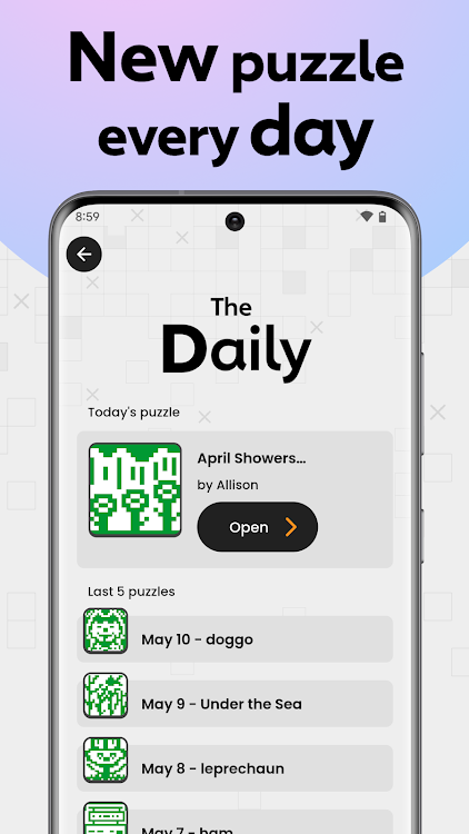 #2. Pixelogic - Daily Nonograms (Android) By: okayest! studios
