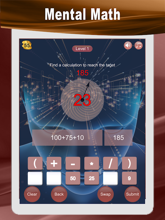 #7. Number Scramble - Mental Math (Android) By: Smarter Apps and Brain Games