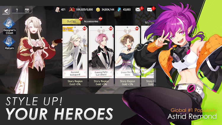 #6. Lord of Heroes: anime games (Android) By: CloverGames