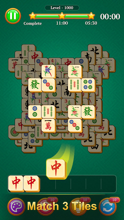 #4. Mahjong Solitaire: 3 Tiles (Android) By: ARCFUN