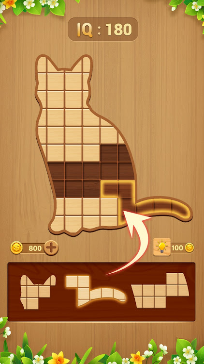 #9. Wood Block Puzzle: Jigsaw Game (Android) By: Jewel Loft