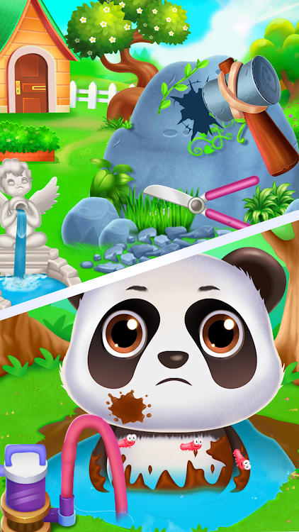 #3. Panda caretaker pet salon game (Android) By: Ginchu Games