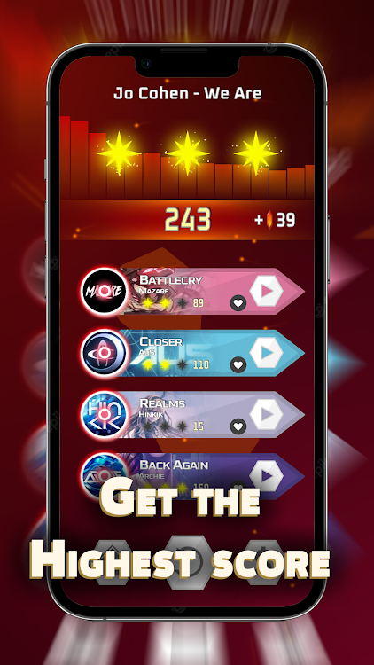 #4. Dash'n'Beat - EDM Rhythm game (Android) By: GameSpear