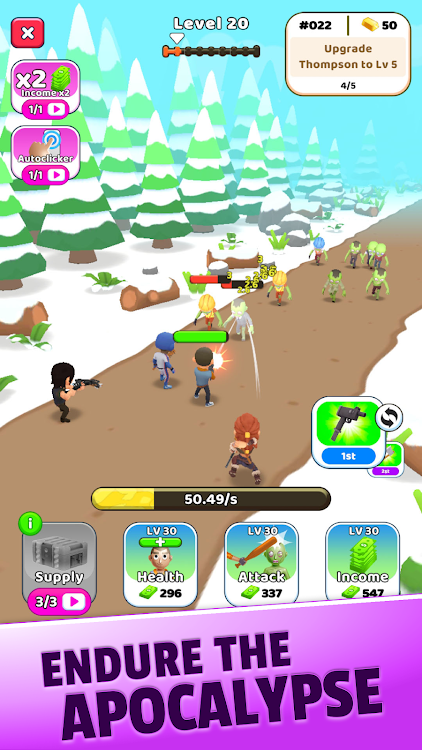 #9. Survivor Idle Run: Z-RPG Game (Android) By: Midnite Srl