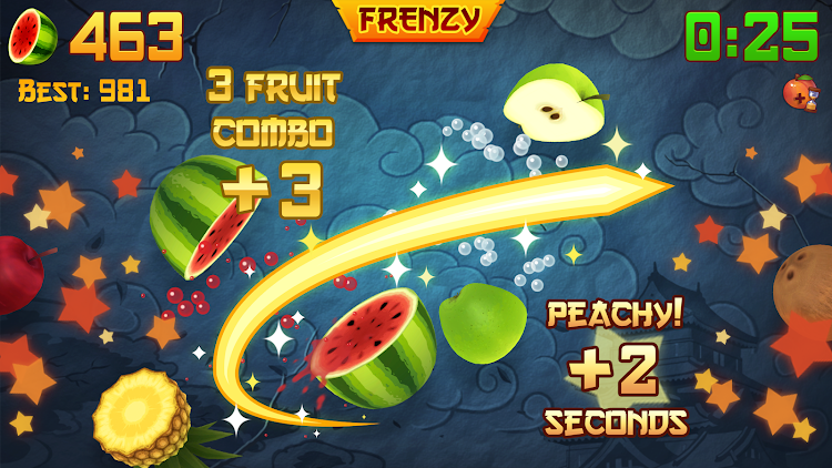 #7. Fruit Ninja® (Android) By: Halfbrick Studios