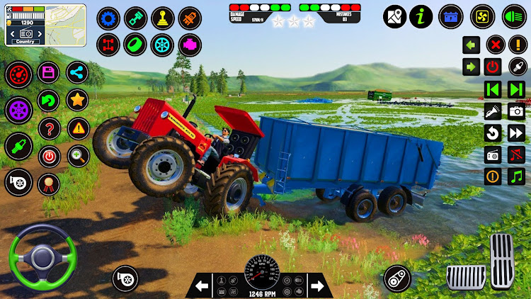 #7. Tractor Game 3d Indian Farming (Android) By: Right Solution Inc