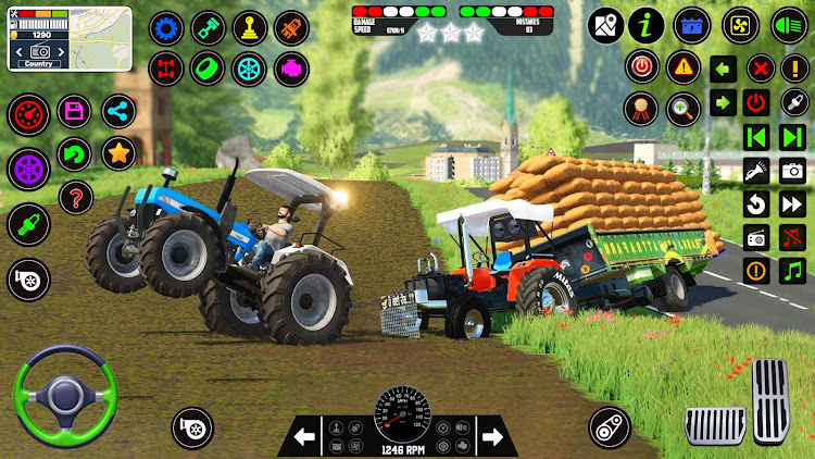 #9. Tractor Game 3d Indian Farming (Android) By: Right Solution Inc