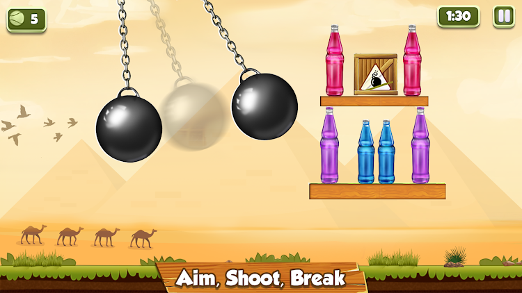 #9. Bottle Shooter Slingshot Game (Android) By: Dreamland Games Inc.