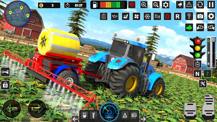 #2. Real Tractor Farming Game 3D (Android) By: Game Burg