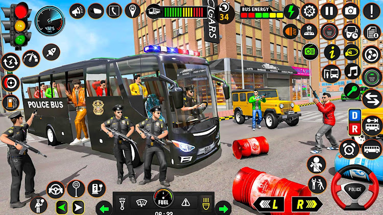 #6. Police Bus Simulator: Bus Game (Android) By: Play Action