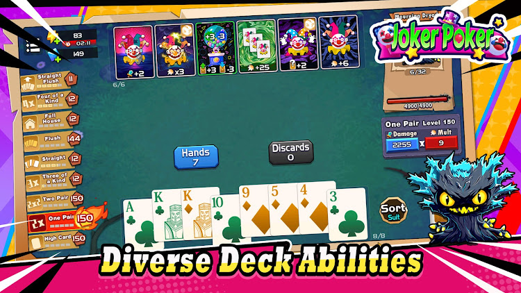 #10. Joker Poker - roguelike cards (Android) By: Multiplayer Card Games Online & Offline