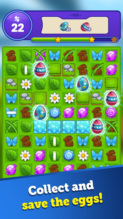 #3. Easter Magic - Match 3 Game (Android) By: RoboNacho: Match 3 Puzzle Games No Wifi