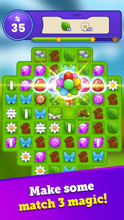 #5. Easter Magic - Match 3 Game (Android) By: RoboNacho: Match 3 Puzzle Games No Wifi