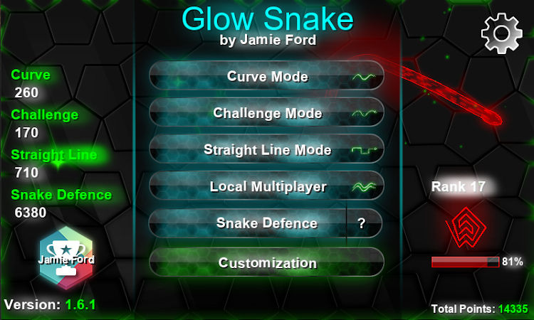 #5. Glow Snake (Android) By: Jamie Ford