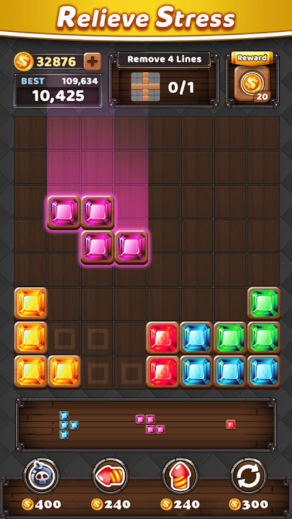 #5. Block Puzzle King : Wood Block (Android) By: SUPERBOX Inc