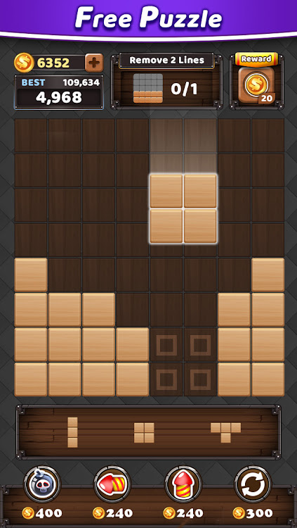 #8. Block Puzzle King : Wood Block (Android) By: SUPERBOX Inc