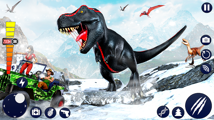 #4. Wild Dino Hunter 3D Gun Games (Android) By: microclip