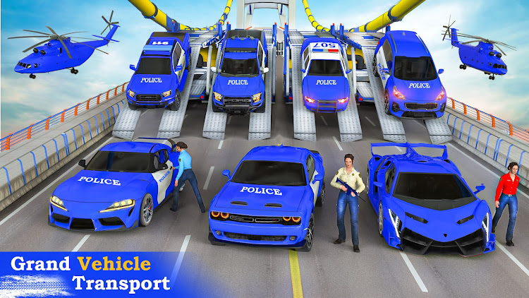 #2. Police Vehicle Transport Games (Android) By: The Gamerz Hub