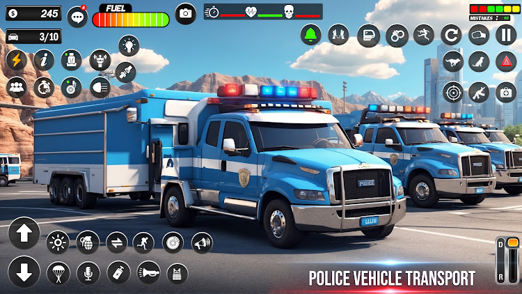 #9. Police Vehicle Transport Games (Android) By: The Gamerz Hub