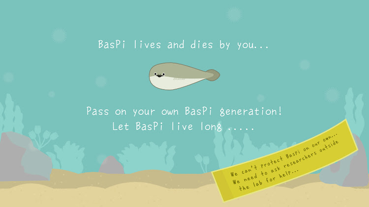 #3. 虚無魚BasPi！:Sacabambaspis? (Android) By: Fukafuka Co., Ltd.